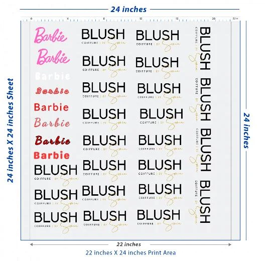 Premium DTF Transfer Sheet – 22" x 24"