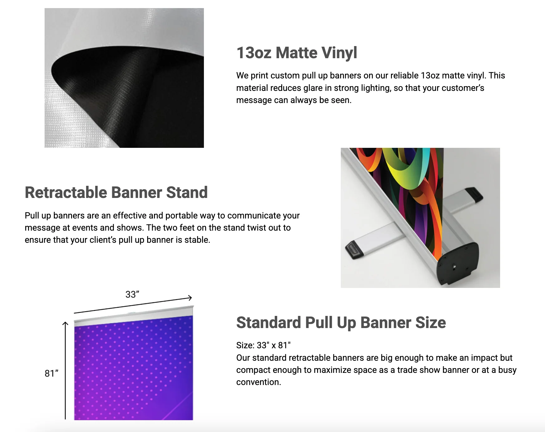 Pull Up Banner (33" x 81") | Matte Vinyl - Image 2
