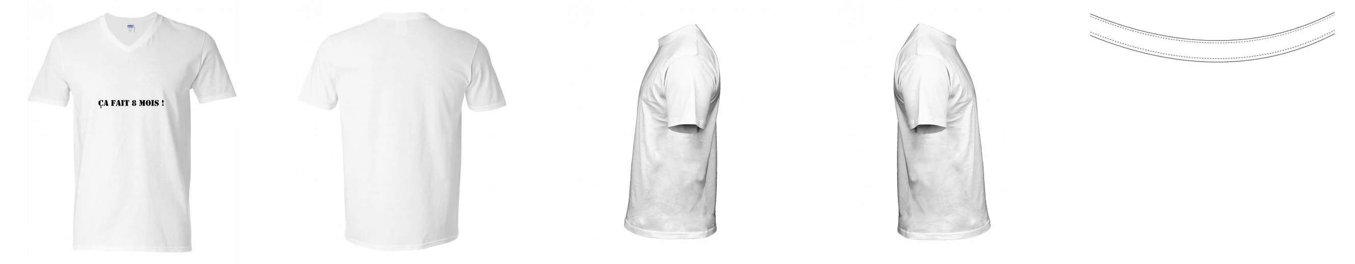 T-shirt V-neck Softstyle Cotton 7.5 oz | Gildan 64V00