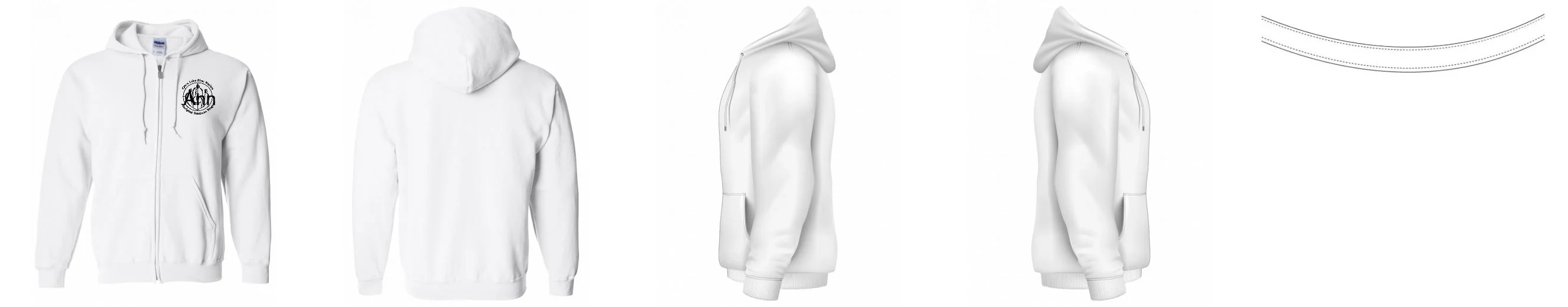Zip-Up Hoodies 50/50 Cotton-Polyester 13.3 oz  | Gildan 18600
