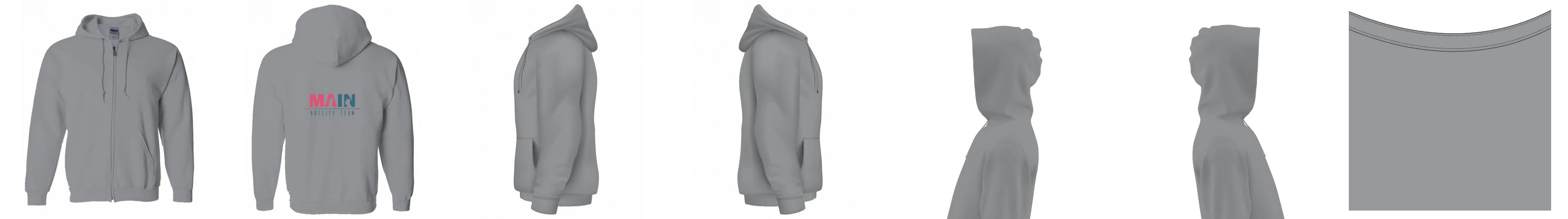Zip-Up Hoodies 50/50 Cotton-Polyester 13.3 oz  | Gildan 18600