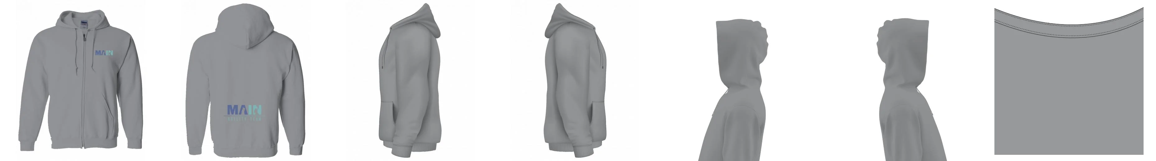 Zip-Up Hoodies 50/50 Cotton-Polyester 13.3 oz  | Gildan 18600